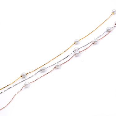 Multi layer Classic Pearl pedant in 3 tone finish