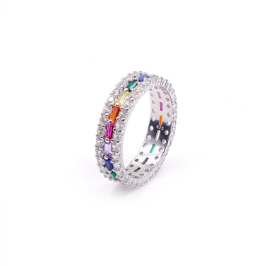 Rainbow stones diamond Rings