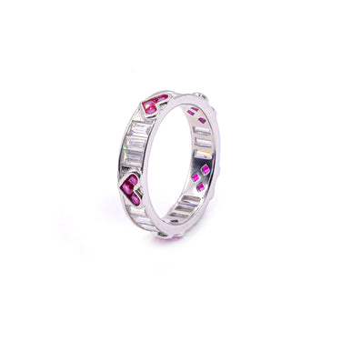 Ruby Heart Diamond band