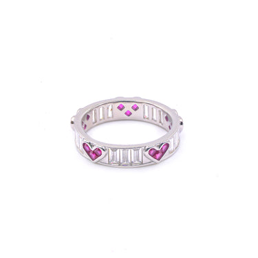 Ruby Heart Diamond band