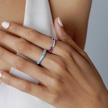 Ruby Heart Diamond band
