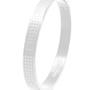 Diamond patternd Kada bangle Bracelet in Silver