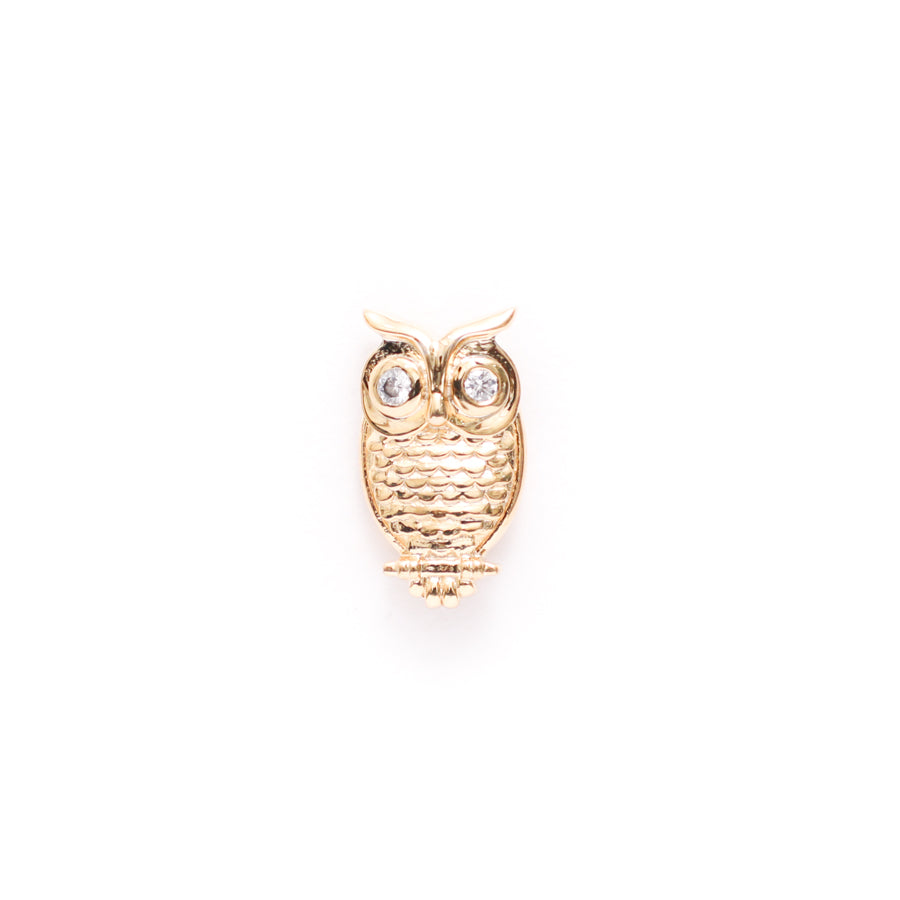 Owl Lapel Pin in Gold
