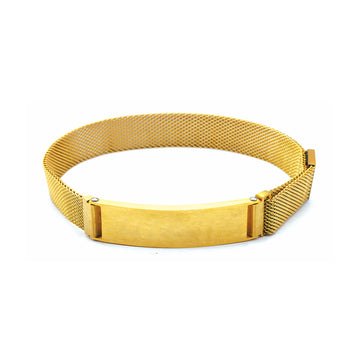 Mesh belt Metal bracelet in Gold finsih