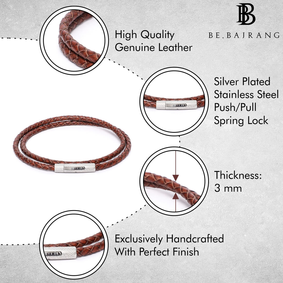 SMJD Double Wrap Leather Bracelet - Desires by Mikolay