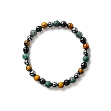 Multi Gemstone 8mm link Bracelet