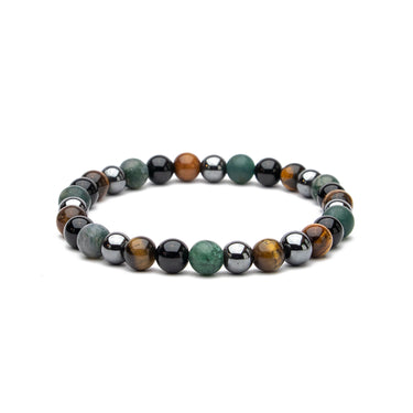 Multi Gemstone 8mm link Bracelet