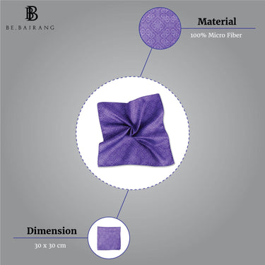 Opulent Solid Tone Pocket Square, Lilac