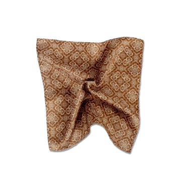 Opulent Two Tone Pocket Square, Brown