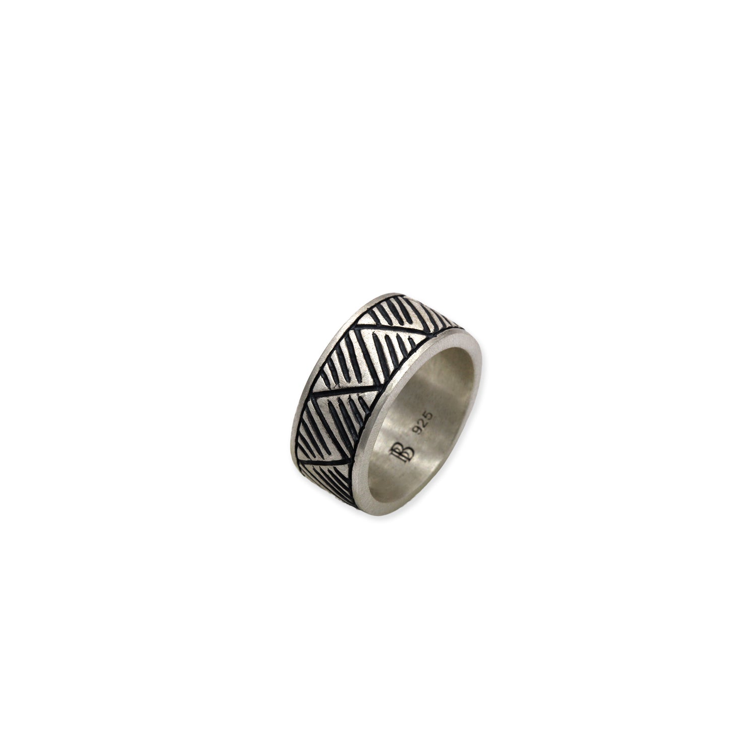 Aztec Tribe Ring, in 925 sterling silver
