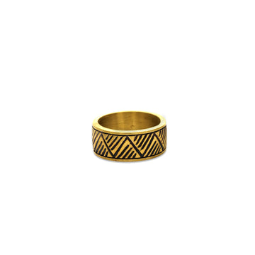 Aztec Tribe Ring, Gold