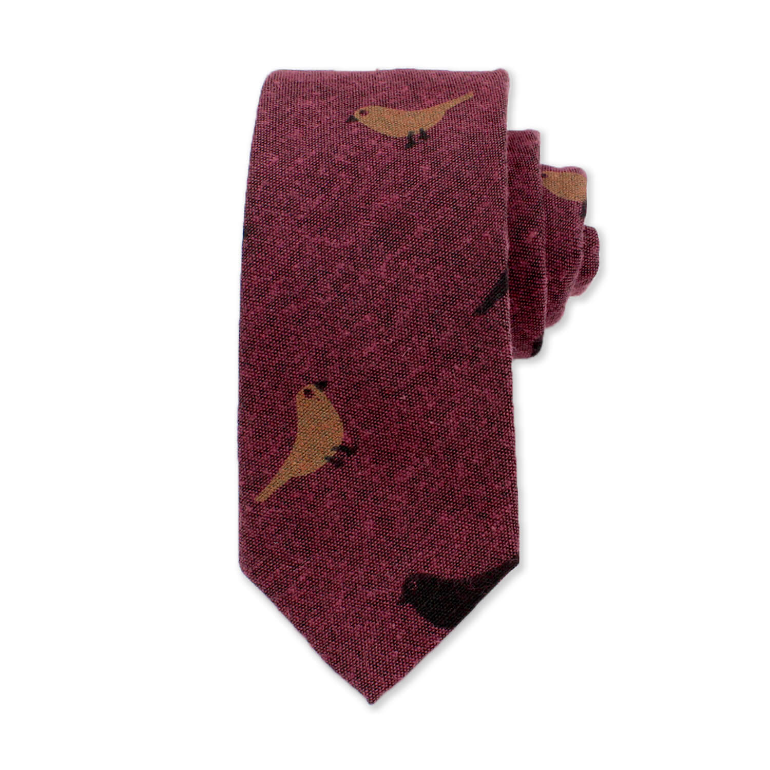 Bird Novelty Tie, Burgundy