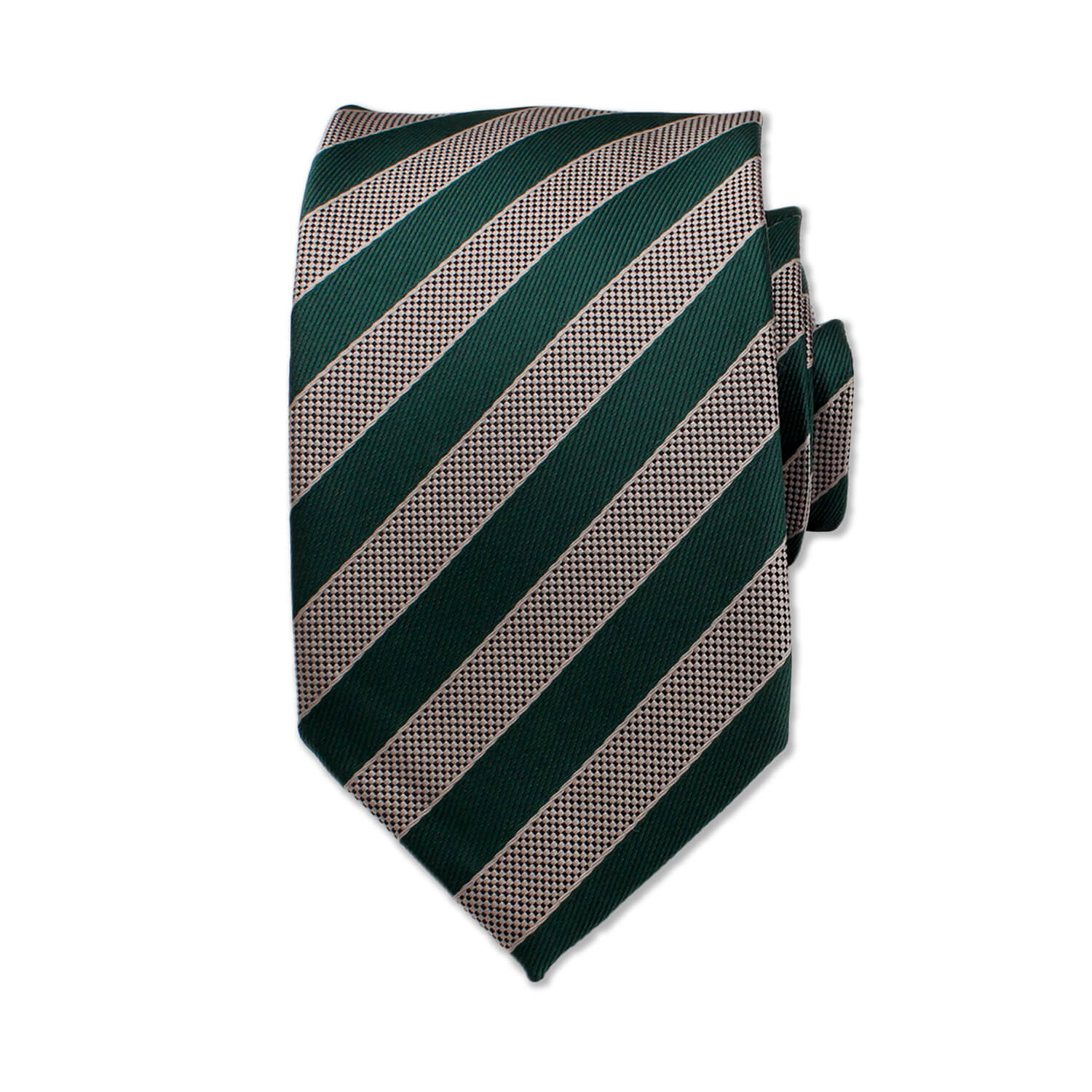 Two Tone Striped Neck Tie, Green