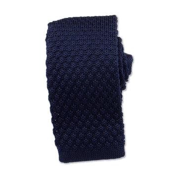 Knitted Neck Tie, Navy