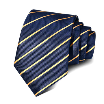Two Tone Striped Neck Tie, Navy