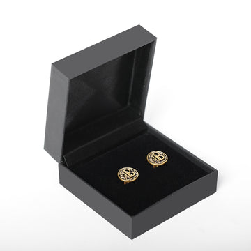 Personalized Initial Cufflink Set with Antique Filigree Work