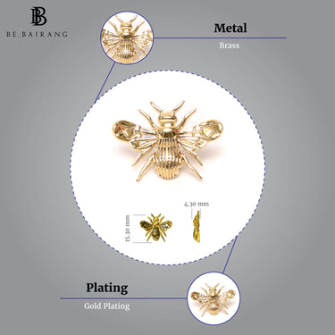 Bee Lapel Pin in Gold Plating