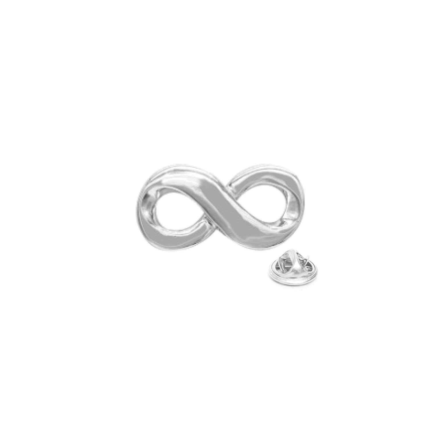 Infinity Lapel Pin with Butterfly Pin