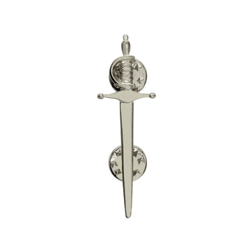Persian Sword Lapel Pin in White