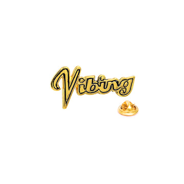 Vibing Lapel Pin with Butterfly Pin