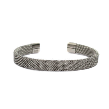 Mesh patterned Cuff Silver finish